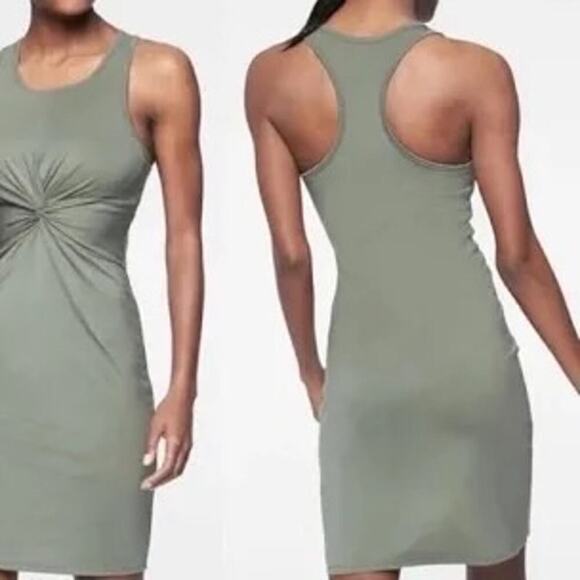 Athleta Dresses & Skirts - Athleta Barre Bralette Mini Racerback Dress Women’s Size Small Green